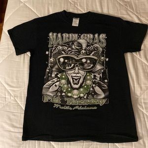 Vintage t-shirt. Black. Size Medium. Mardi Gras theme.